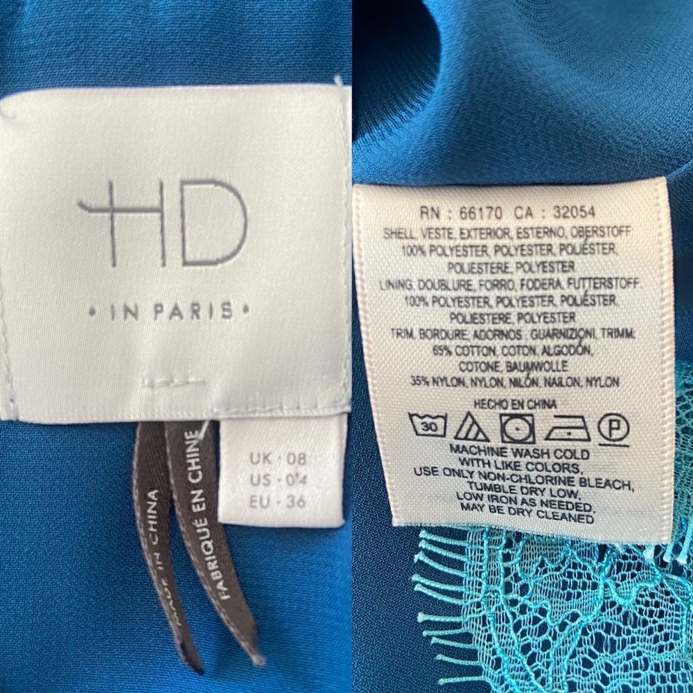 HD In Paris Blue Lace Sleeveless Dress 4 - Picture 11 of 13